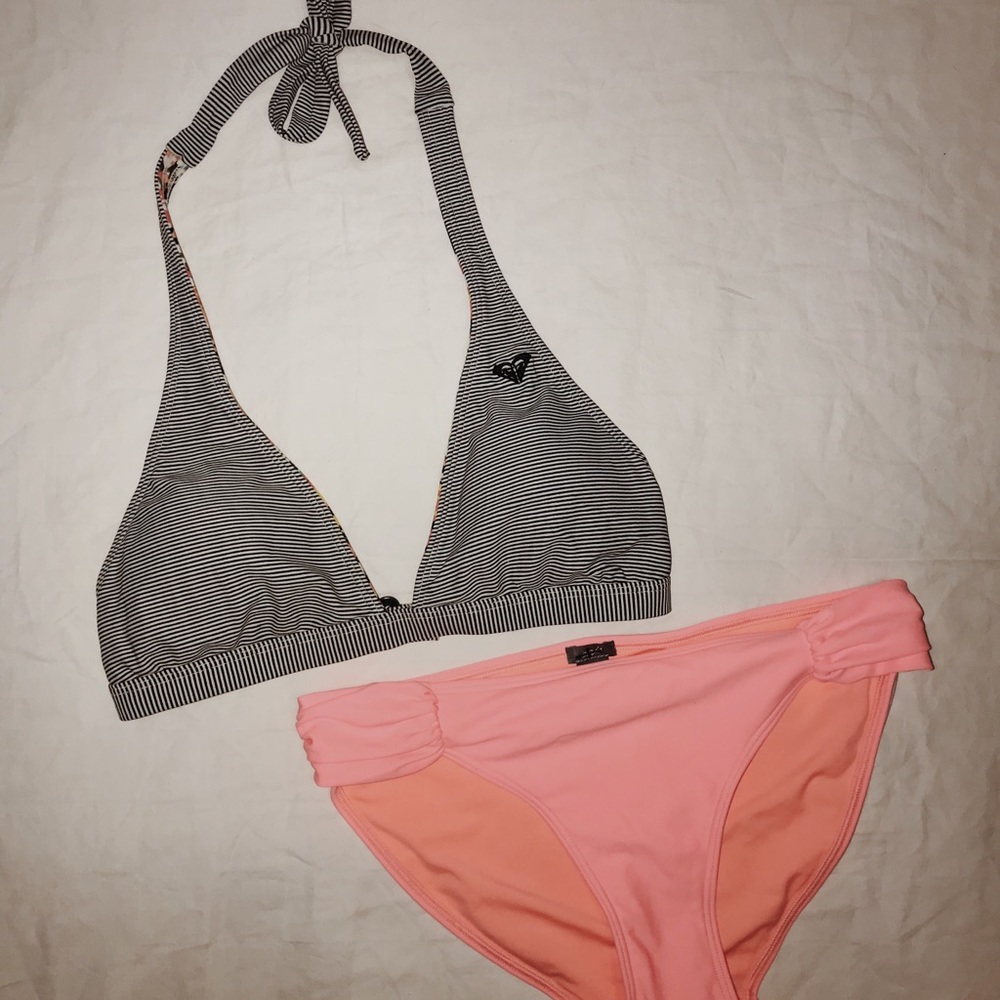 Roxy bathing suit top and Aerie bottoms